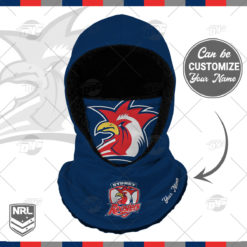 Personalized NRL Sydney Roosters Hooded Gaiter Scarf Hooded Gaiter NRL