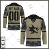 Personalized NHL Vancouver Canucks Camo Military Appreciation Team Authentic Custom Practice Jersey