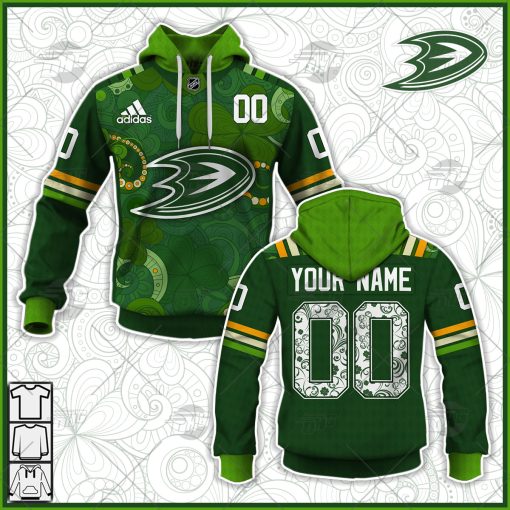 Personalized NHL Anaheim Ducks Jersey 2022 St. Patrick’s Day Hoodie Shirt Long Sleeve