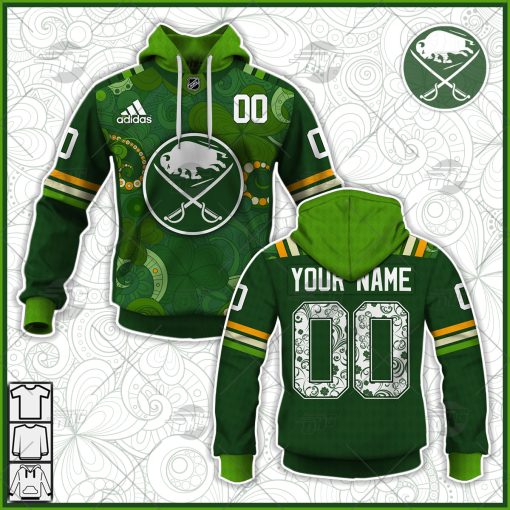 Personalized NHL Buffalo Sabres Jersey 2022 St. Patrick’s Day Hoodie Shirt Long Sleeve