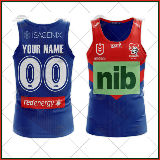 Personalise NRL Newcastle Knights 2022 Home Tank Top