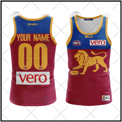 Personalized Brisbane Lions 2016 Replica Football Club Vintage Retro AFL Tank Top For Men Women