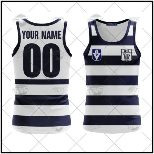 Personalized Geelong VFL Football Club Vintage Retro AFL Tank Top For Men Women