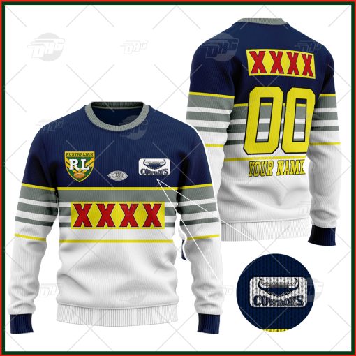 Personalized North Queensland Cowboys 1995 ARL/NRL Vintage Retro Wool Ugly Sweater For Men Women