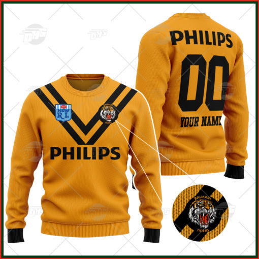 Personalized Balmain Tigers 1989 ARL/NRL Vintage Retro Heritage Wool Ugly Sweater For Men Women