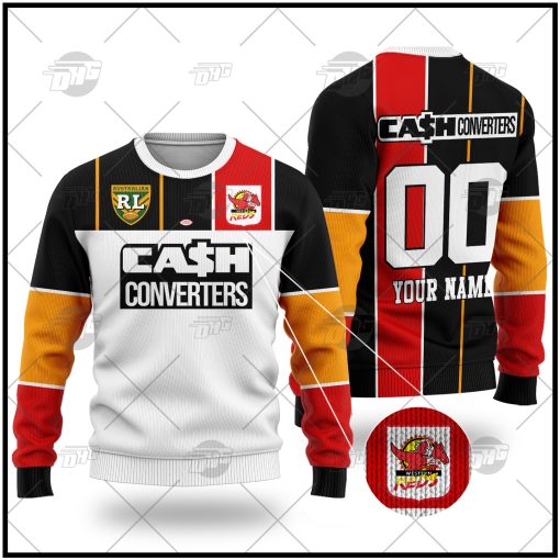 Personalized Western Reds Rugby League Wool Ugly Sweater For Men Women