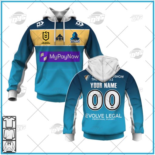 Personalise NRL Gold Coast Titans 2022 Home Jersey