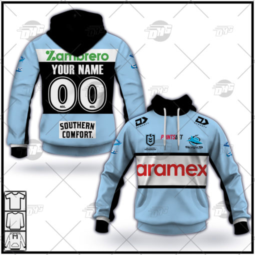 Personalise NRL Cronulla-Sutherland Sharks 2022 Home Jersey