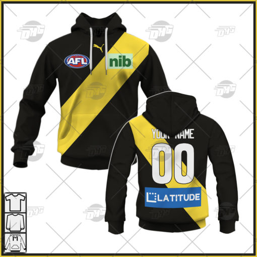 Personalise AFL Richmond Football Club 2022 Home Guernsey