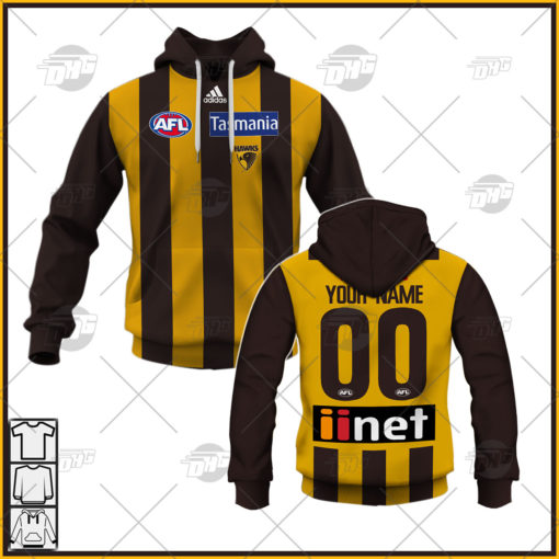 Personalise AFL Hawthorn Football Club 2022 Home Guernsey