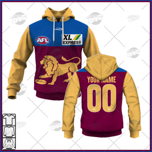 Personalise AFL Brisbane Lions 2022 Home Guernsey