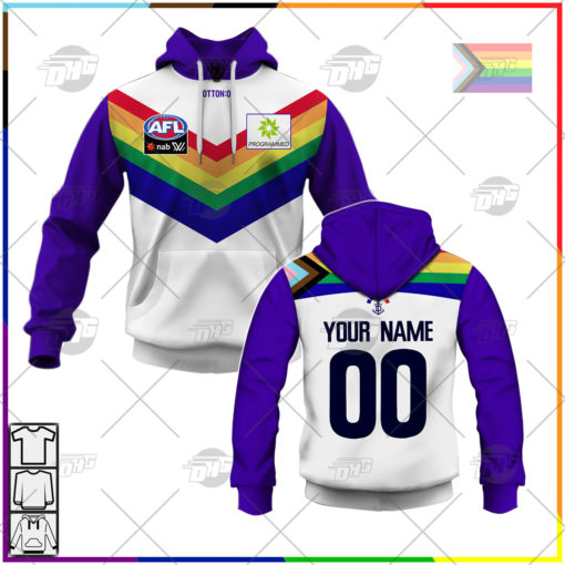 Personalise AFLW Fremantle Football Club 2022 Pride Guernsey