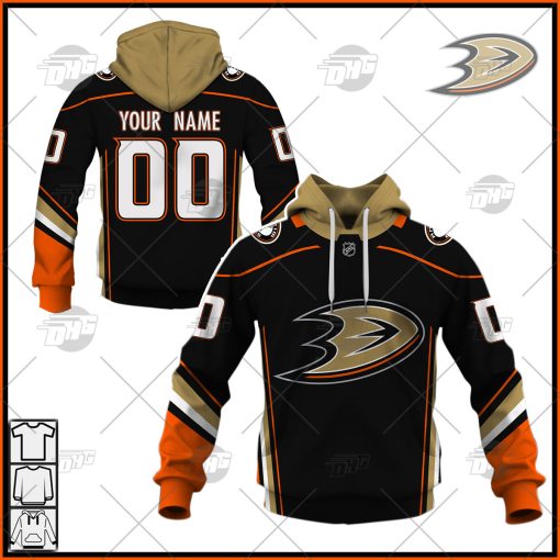 Personalized NHL Men’s Anaheim Ducks 2022 Black Home Jersey