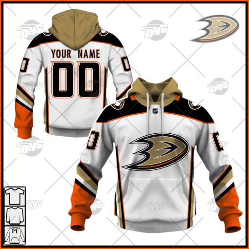 Personalized NHL Men’s Anaheim Ducks 2022 White Road Away Jersey