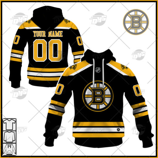 Personalized NHL Men’s Boston Bruins 2022 Black Home Jersey