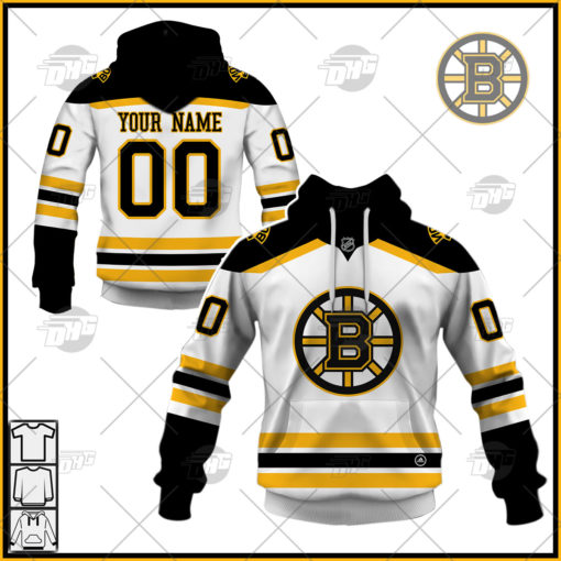 Personalized NHL Men’s Boston Bruins 2022 White Away Jersey