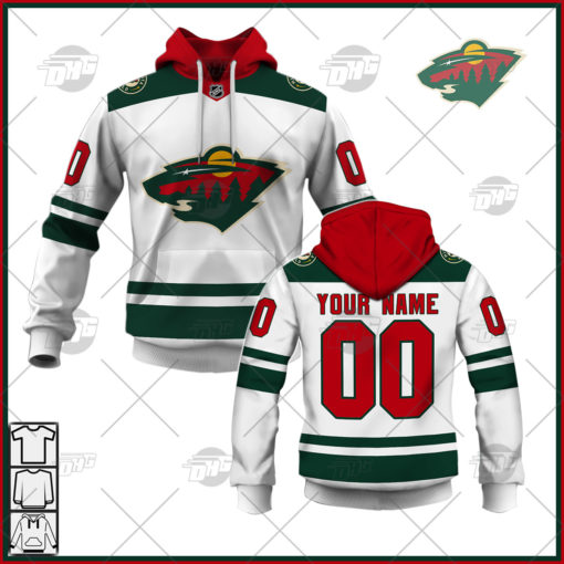 Personalized NHL  Men’s Minnesota Wild 2022 White Away Jersey