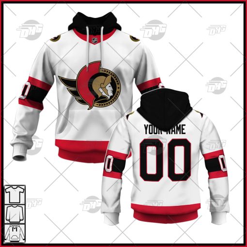 Personalized NHL Men’s Ottawa Senators 2022 White Away Jersey