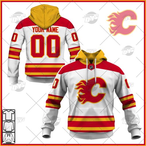 Personalized NHL Men’s Calgary Flames 2022 White Away Jersey