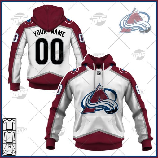 Personalized NHL  Men’s Colorado Avalanche 2022 Fanatics Branded White Away Breakaway Jersey