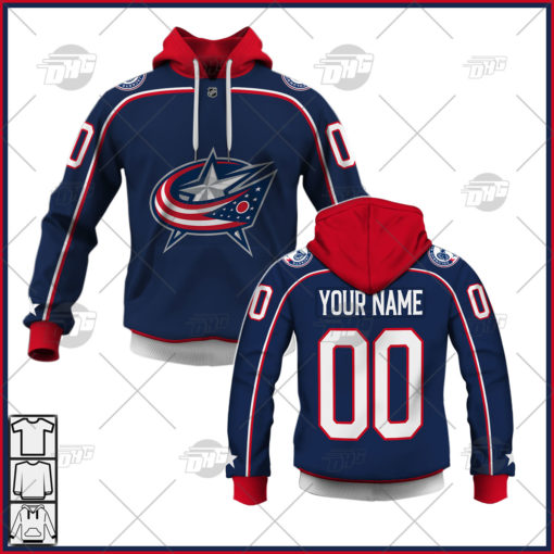 Personalized NHL Men’s Columbus Blue Jackets 2022 Navy Home Primegreen Pro Jersey