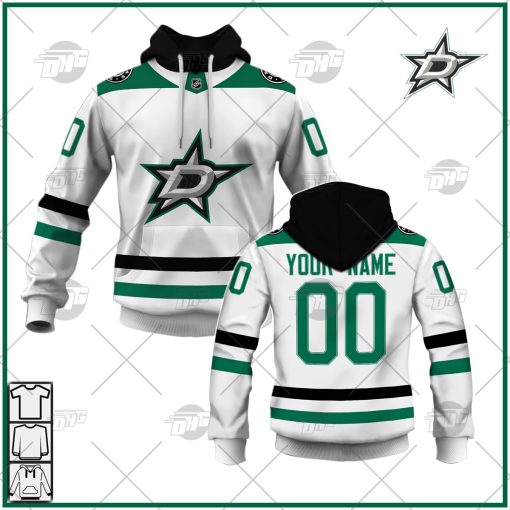 Personalized NHL Men’s Dallas Stars 2022 Fanatics Branded White Away Breakaway Jersey