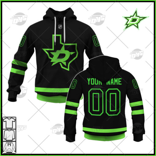 Personalized NHL Men’s Dallas Stars 2022 Black Alternate Primegreen Pro Jersey