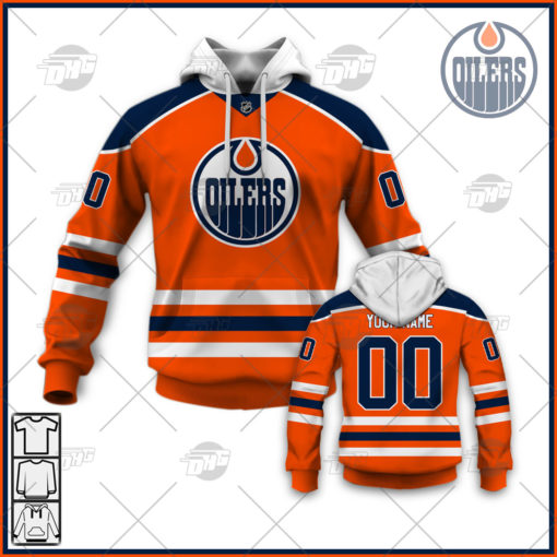 Personalized NHL Men’s Edmonton Oilers 2022 Orange Home Jersey