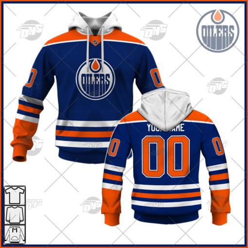 Personalized NHL Men’s Edmonton Oilers Royal Alternate Jersey