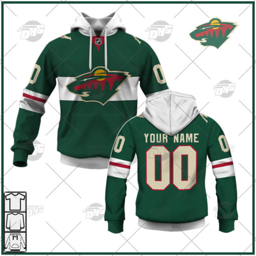 Personalized NHL  Men’s Minnesota Wild 2022 Green Home Jersey