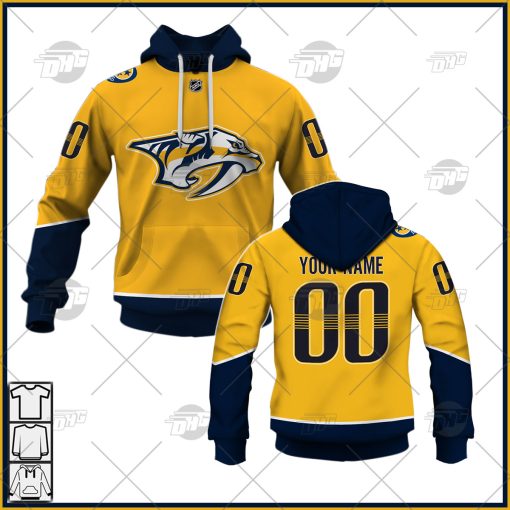 Personalized NHL Men’s Nashville Predators 2022 Gold Home Primegreen Pro Jersey