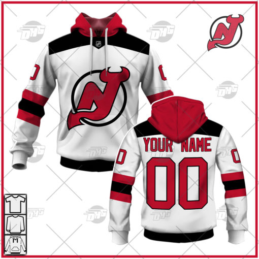 Personalized NHL  Men’s New Jersey Devils 2022 Fanatics Branded White Away Breakaway Jersey