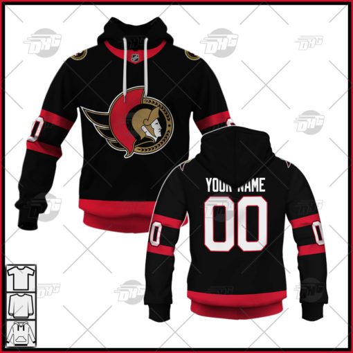 Personalized NHL Men’s Ottawa Senators 2022 Black Home Jersey