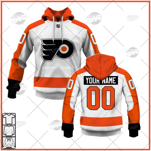 Personalized NHL Men’s Philadelphia Flyers 2022 Fanatics Branded White Away Breakaway Jersey