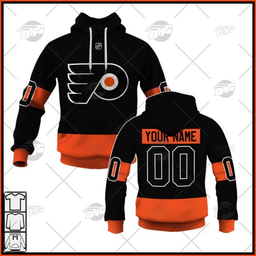 Personalized NHL  Men’s Philadelphia Flyers 2022 Black Alternate Primegreen Pro Jersey