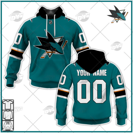 Personalized NHL  Men’s San Jose Sharks 2022 Teal Home Jersey