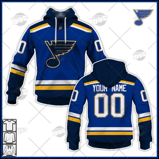 Personalized NHL  Men’s St. Louis Blues 2022 Blue Home Jersey