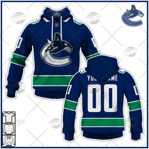 Personalized NHL  Men’s Vancouver Canucks 2022 Fanatics Branded Blue Home Team Breakaway Jersey