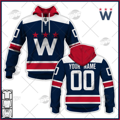 Personalized NHL  Men’s Washington Capitals 2022 Navy Alternate Captain Patch Primegreen Pro Player Jersey