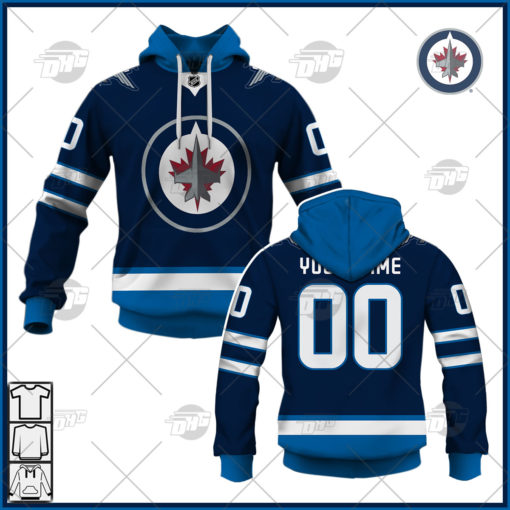 Personalized NHL  Men’s Winnipeg Jets 2022 Navy Home Jersey