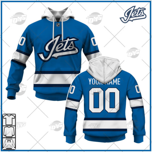 Personalized NHL  Men’s Winnipeg Jets Blue Alternate Jersey