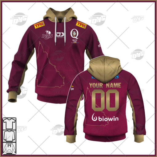 Personalise Super Rugby Queensland Reds 2022 Home Jersey