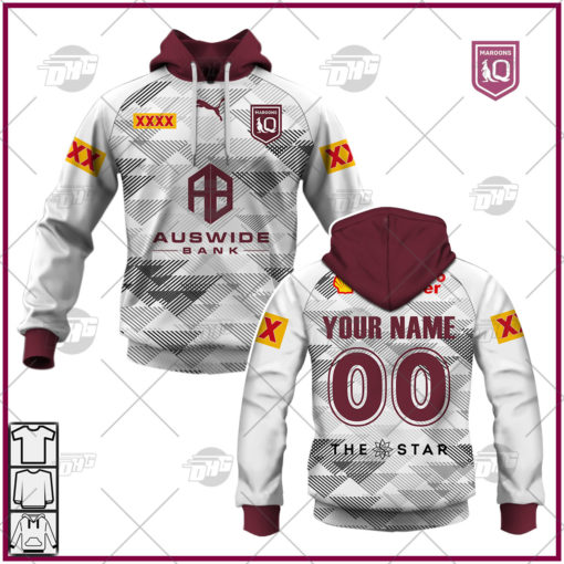 Personalise State of Origin series Queensland Maroons QRL 2022 Training Jersey