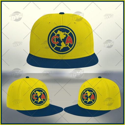 Liga MX Aguilas Club America Trucker Performance Snapback Cap Hat Hot Sale Yellow Navy