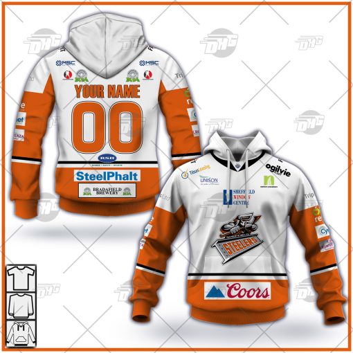 Personalized EIHL Sheffield Steelers 2021/22 Away Jersey