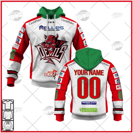 Personalized EIHL Cardiff Devils 2021/22 White Jersey