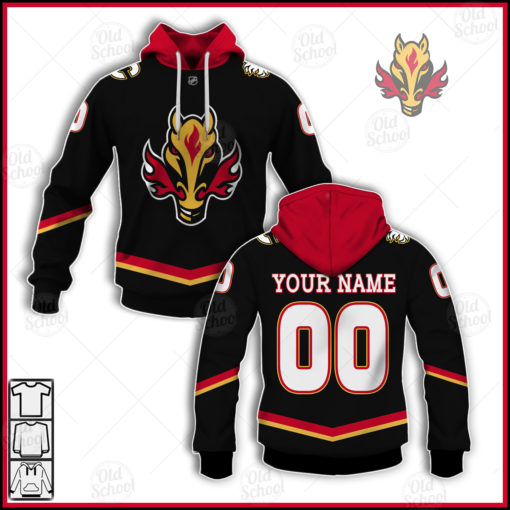 Personalize NHL Calgary Flames Reverse Retro Alternate Jersey