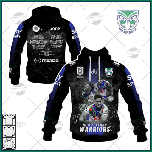 NRL New Zealand Warriors Black and White Hoodie Memorable Moments Highlight 2021 Special Version