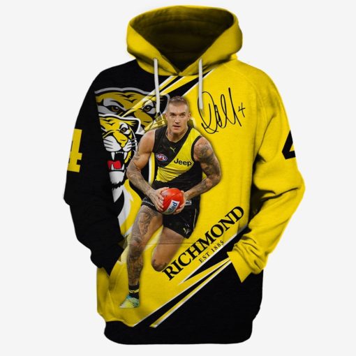 Dustin martin #4 Richmond Football Club AFL 3D All Over Printed Hoodie Sweatshirt Shirt