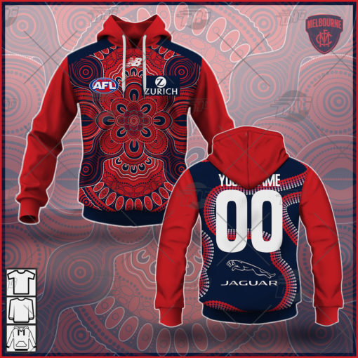 Custom-made Melbourne Demons 2021 Authentic Indigenous Men Guernsey